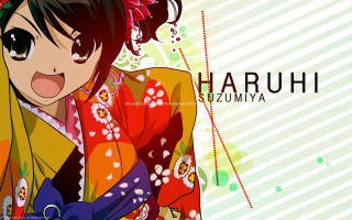 Kimono flower anime brown eyes - a woman in a kimono free wallpaper