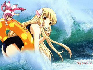 Girl bikini ocean planet anime - a girl in a bikini free wallpaper for desktop