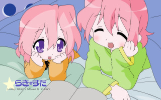 Anime girls pink hair blue 10 - their eye free wallpaper