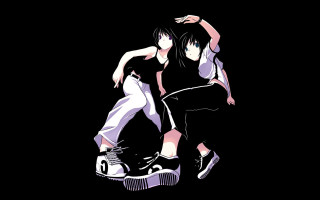 Couple stand dark manga giantess - giantess art free wallpaper for desktop