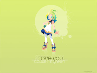 Cicelyhey girl whitedress greenbackground smile - free 3d render wallpaper