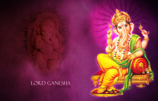 Lord ganesha throne purple background - a throne free wallpaper