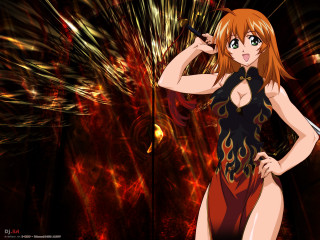 Eizan kikukawa chinese firework weapon - outfit holding free wallpaper