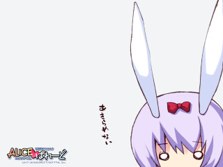 Purple hair bunny ears angelic - a detailed drawing free wallpaper