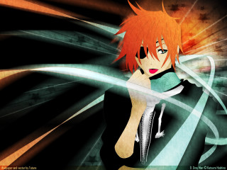 Orange haired sword wielding teen - a anime character free wallpaper
