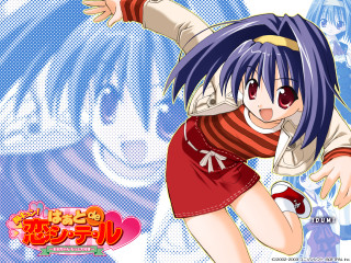 Girl sword blue background tennis - a cartoon character free wallpaper for desktop