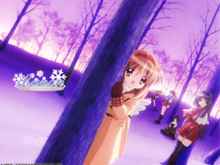 Snowy kyoto chan miko moon - the snow next free wallpaper