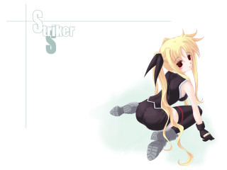 Blonde haired magical girl fate - long blonde hair free wallpaper