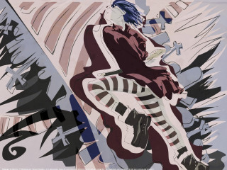 Woman ledger book tree blue - a cubist painting free wallpaper