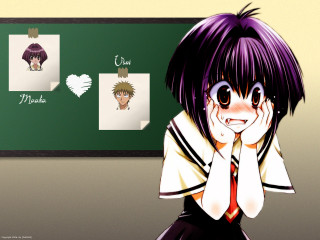 Aya purple hair yandere schoolgirl - gapmoe yandere grimdark free wallpaper for desktop