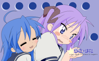 Two anime girls blue hair - a purple hair free wallpaper