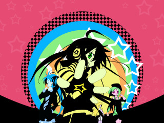 Cartoon girl star background flag - a girl holding free wallpaper