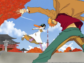 Dancing man woman outdoors autumn - a man and a woman free wallpaper