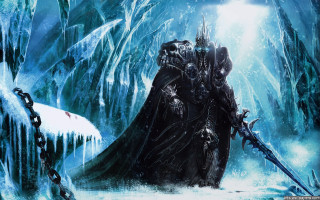 Man black cloak sword snowy 2 - epic fantasy character art free wallpaper for desktop