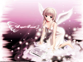 Girl cloud wings book anime - a cloud free wallpaper for desktop