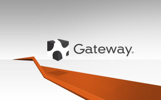 Gateway plane flying logo white - 3 d model free wallpaper