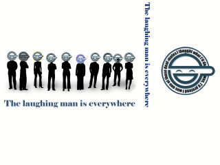 Laughing man everywhere group poster - a line free wallpaper