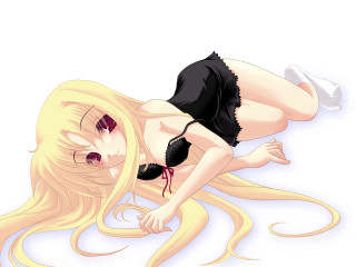 Gothic anime fate testarossa blonde - her stomach free wallpaper for desktop