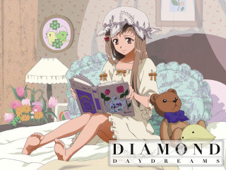 Woman bed reading teddy rayonism - a book free wallpaper