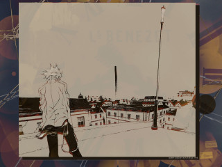 Person walking roof city skyline - a roof free wallpaper for desktop