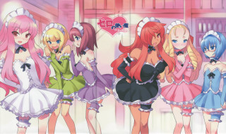 Anime girls maid apron building - a heart free wallpaper for desktop