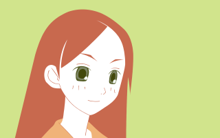 Chizuko yoshida red hair green - long red hair free wallpaper