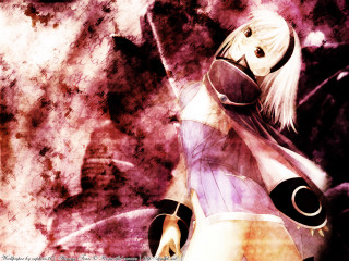 Purple woman gun anime fantasy - a purple background behind her free wallpaper