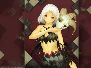 Gothic anime woman cat clock - a clock free wallpaper