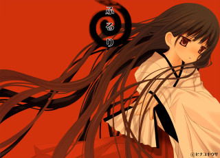 Anime longhair white shirt red - clock free wallpaper