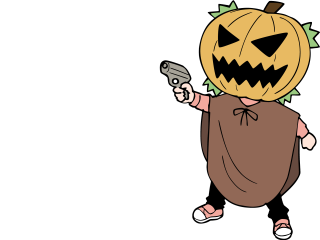 Cartoon gun pumpkin ghost halloween - ada gladys killins free wallpaper
