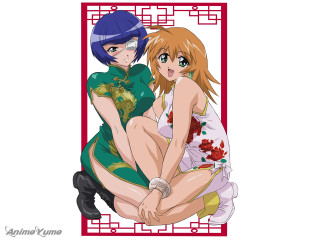 Anime chenchi two girls manga - a red frame free wallpaper