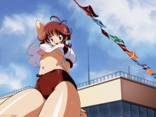 Woman kite sky building giantess - a kite in the sky free wallpaper