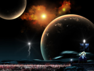 Space station distant planet star - a distant planet free wallpaper
