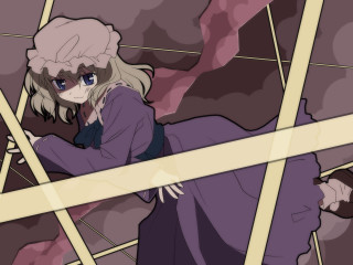 Purple dress giantess anime blonde - a hand free wallpaper