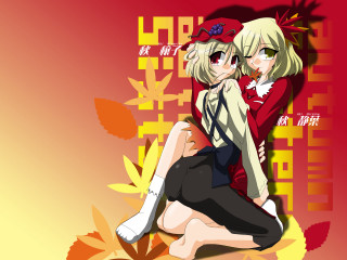 Autumn leaves anime sisters puzzle - cao zhibai free wallpaper