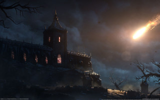 Castle clouds light roof windows - bloodborne free wallpaper