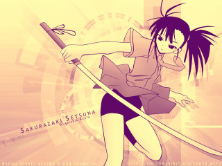 Girl sword pink background circular - a manga drawing free wallpaper for desktop