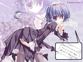 Purple dress woman thank you 2 - a purple dress holding free wallpaper