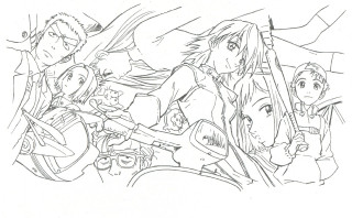 Group people car steering military - a drawing of a group free wallpaper