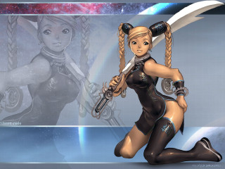 Woman gun sword space bravely - a picture of a woman free wallpaper