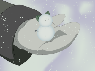 Snowman black umbrella snow purple - a snowman free wallpaper