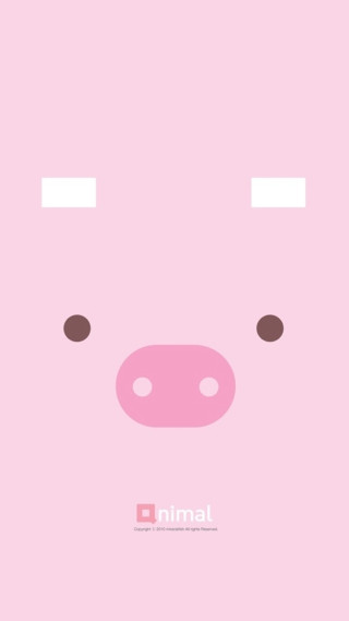 Pink pig vector kawaii beeple - a black outline free wallpaper for mobile