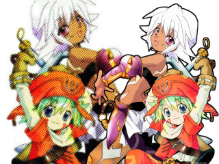 Cartoon characters swords hair costumes - a group of cartoon characters free wallpaper