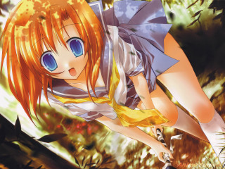 Girl blueeyes yellowribbon leaning on - a yellow ribbon free wallpaper