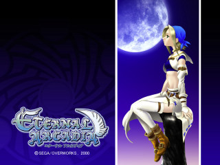 Woman white outfit rock moon - a moon in the background free wallpaper