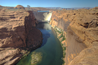 River canyon bridge desert mountains - a canyon free wallpaper