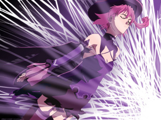 Purple dress hat anime rayonism - white line free wallpaper