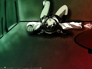 Woman holography anime greenwall suzumiya - the floor in a room free wallpaper