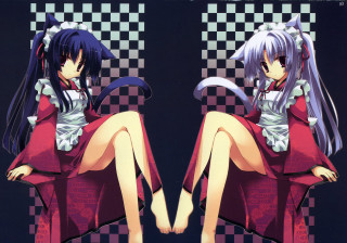 Girl crossed legs checkered background - a chair free wallpaper