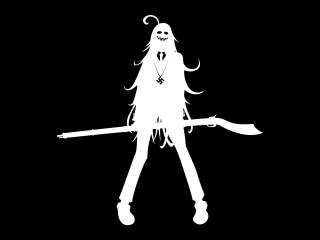 Silhouette woman gun dress longhair - gapmoe yandere grimdark free wallpaper for desktop